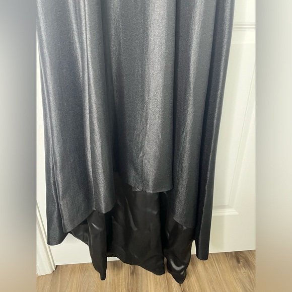Black Halo Eve Jovine Gown Black Maxi High Low Hem Size 8 - Picture 7 of 16